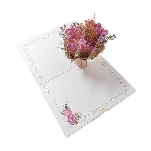 3D-Pop-Up-Grußkarte, gefaltet, Nelke, perfekt für Schwestern/Tanten/Mütter/Omas, ideal für Geburtstage, Jubiläen und Hochzeiten 3D-Pop-Up-Grußkarte, gefaltet, Nelke, perfekt für Schwestern/Tanten/Mütter/Omas, ideal für Geburtstage, Jubiläen und Hochzeiten von Qiaoyeen