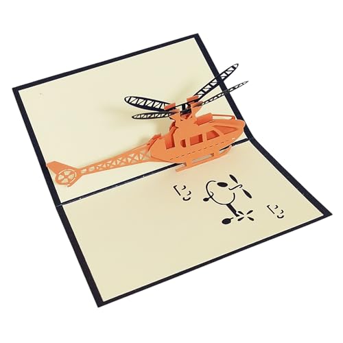 Helikopter-3D-Grußkarten für Kinder, Dankeskarten für Lehrertag, handgefertigte Grußkarten, Blau Helikopter-3D-Grußkarten für Kinder, Dankeskarten für Lehrertag, handgefertigte Grußkarten, Blau von Qiaoyeen