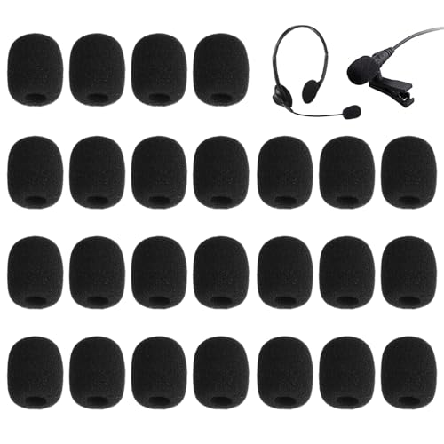 25 Stück Mikrofon Windschutz, Schwarz Popschutz Mikrofon, Mini-mikrofon Headset Windschutzscheibe, Mikrofon Schaumstoff Spuckschut für Klein Mikrofon,Lavalier-Kopfhörer 25 Stück Mikrofon Windschutz, Schwarz Popschutz Mikrofon, Mini-mikrofon Headset Windschutzscheibe, Mikrofon Schaumstoff Spuckschut für Klein Mikrofon,Lavalier-Kopfhörer von Qichan