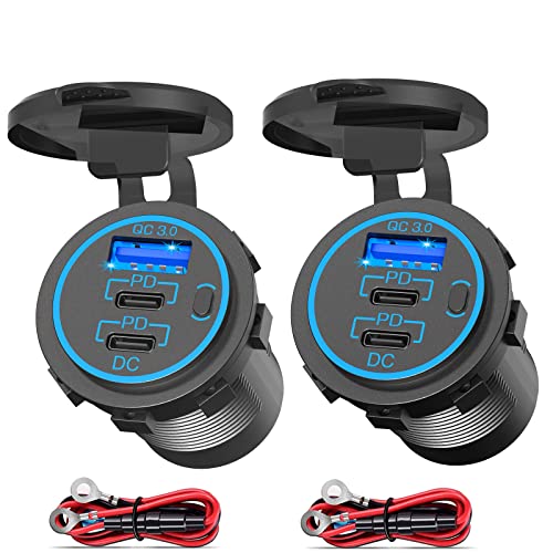 <3-USB 78W> PD 3.0 USB C Steckdose 12V Einbau: Dual 30W Typ C USB Dose Buchse Wasserdicht 12 Volt KFZ Zigarettenanzünder Adapter mit Schalter für Wohnmobil Auto Motorrad Boot LKW Wohnwagen <3-USB 78W> PD 3.0 USB C Steckdose 12V Einbau: Dual 30W Typ C USB Dose Buchse Wasserdicht 12 Volt KFZ Zigarettenanzünder Adapter mit Schalter für Wohnmobil Auto Motorrad Boot LKW Wohnwagen von Qidoe