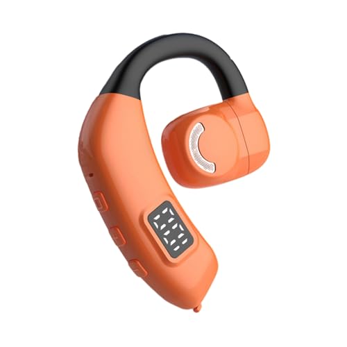 Qiebenav Freisprecheinrichtung, Bluetooth-kompatible Kopfhörer, schnelle Übertragung, kabelloses Headset, 1 Stück, Enc Geräuschunterdrückung, LED-Display, HiFi-Sound, Air Orange von Qiebenav