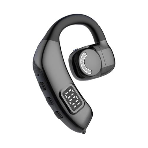 Qiebenav Freisprecheinrichtung, Bluetooth-kompatible Kopfhörer, schnelle Übertragung, kabelloses Headset, 1 Stück, Enc Geräuschunterdrückung, LED-Display, HiFi-Sound, Schwarz von Qiebenav