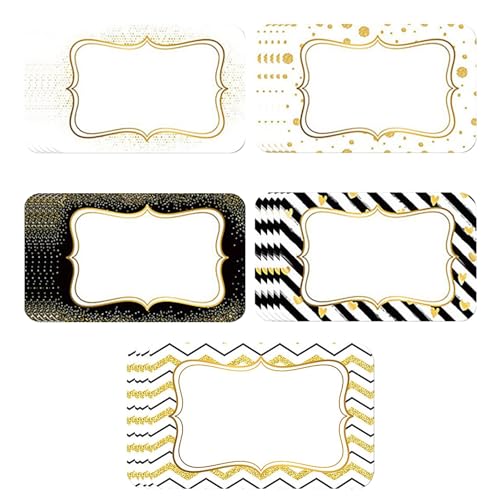 Qiebenav Goldfolien-Klebeetiketten, Design Name, 24 Stück, schöne metallische, selbstklebende nicht verblassende, langlebige goldene Etiketten Qiebenav Goldfolien-Klebeetiketten, Design Name, 24 Stück, schöne metallische, selbstklebende nicht verblassende, langlebige goldene Etiketten von Qiebenav