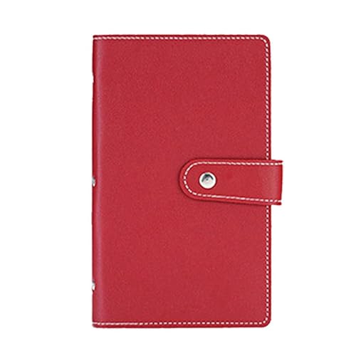 Qiebenav Große Kapazität, Geldsparumschlag, Finanzziel-Tracker, Sparbuch, große Kapazität, 96 Taschen, Umschlagplaner, Ordner, rot von Qiebenav