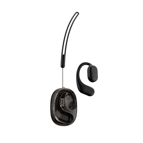 Qiebenav Kleinere Verzögerung, Bluetooth-kompatible Kopfhörer, geringer Stromverbrauch, 1 Set, kabellose Kopfhörer, Geräuschunterdrückung, Ohrbügel-Design, Kopfhörer für Schwarz von Qiebenav