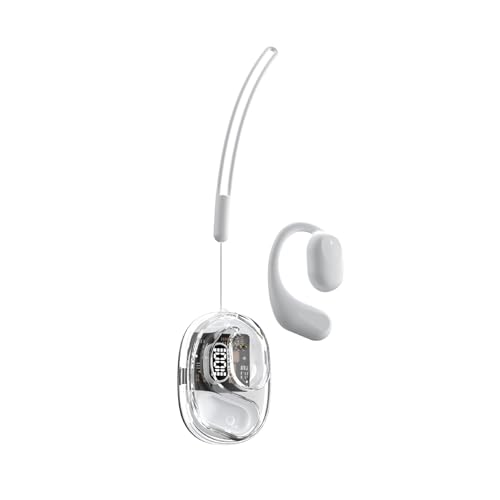 Qiebenav Kleinere Verzögerung, Bluetooth-kompatible Kopfhörer, geringer Stromverbrauch, 1 Set, kabellose Kopfhörer, Geräuschunterdrückung, Ohrbügel-Design, Kopfhörer für Weiß von Qiebenav