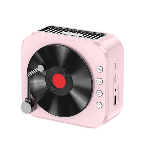 Qiebenav Kompakter kabelloser Lautsprecher für den Außenbereich, tragbarer Bluetooth-kompatibler Lautsprecher mit 360-Grad-Stereo-Sound, Musik-Player für Rosa von Qiebenav