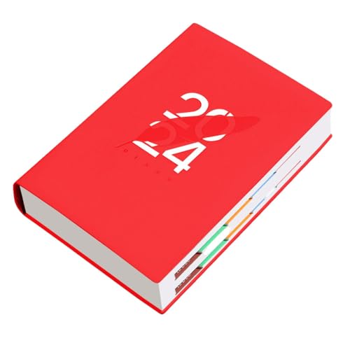 Qiebenav Monatliches Layout-Organizer, elastischer Verschluss, Tagebuch, Agenda, Notizbuch, verdickte, starke Bindung, klarer Liniendruck, glattes Schreiben, 400 Seiten, Markierungsband, Rot Qiebenav Monatliches Layout-Organizer, elastischer Verschluss, Tagebuch, Agenda, Notizbuch, verdickte, starke Bindung, klarer Liniendruck, glattes Schreiben, 400 Seiten, Markierungsband, Rot von Qiebenav