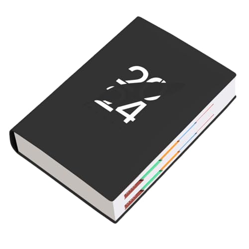 Qiebenav Monatliches Layout-Organizer, elastischer Verschluss, Tagebuch, Agenda, Notizbuch, verdickte, starke Bindung, klarer Liniendruck, glattes Schreiben, 400 Seiten, Markierungsband, Schwarz Qiebenav Monatliches Layout-Organizer, elastischer Verschluss, Tagebuch, Agenda, Notizbuch, verdickte, starke Bindung, klarer Liniendruck, glattes Schreiben, 400 Seiten, Markierungsband, Schwarz von Qiebenav