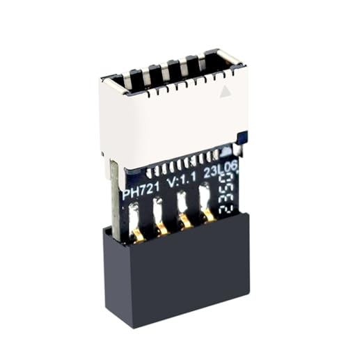 Qiebenav Motherboard 9pin to Type-e Connector Compact Type-e Adapter Motherboard USB 2.0 9pin to Type-e Front Connector Converter Black Qiebenav Motherboard 9pin to Type-e Connector Compact Type-e Adapter Motherboard USB 2.0 9pin to Type-e Front Connector Converter Black von Qiebenav