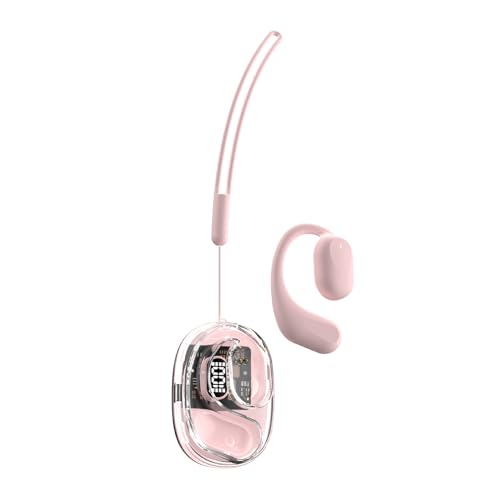 Qiebenav Smaller Delay Bluetooth-kompatible Kopfhörer, geringer Stromverbrauch, 1 Set, kabellose Kopfhörer, Geräuschunterdrückung, Ohrbügel-Design, Kopfhörer für Rosa von Qiebenav