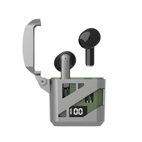 Qiebenav Spatial Auditory Effect Earphones Bluetooth-kompatible Ohrhörer 1 Set Kabellos mit geringer Verzögerung Kopfhörer Lange Akkulaufzeit Premium Klangqualität für Grün von Qiebenav