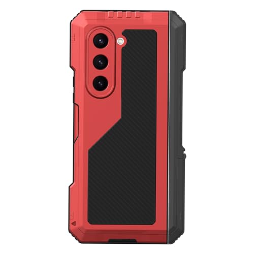 Qiebenav Stoßfeste Handyhülle Doppelschutz für Galaxy Z Fold 5g Kratzfest Stoßfest Robustes Scharnier mit verstecktem Rot Qiebenav Stoßfeste Handyhülle Doppelschutz für Galaxy Z Fold 5g Kratzfest Stoßfest Robustes Scharnier mit verstecktem Rot von Qiebenav