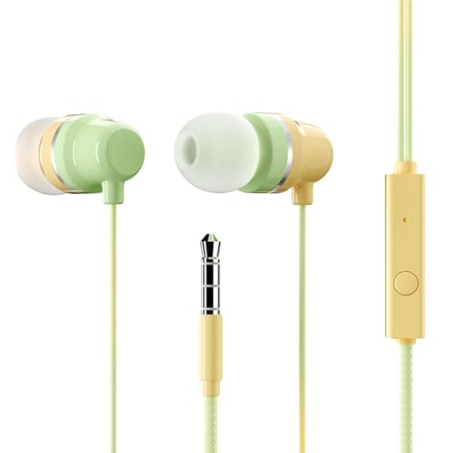 Qiebenav Surround Bass Sound Kopfhörer Telefonzubehör Kabelgebundene Kopfhörer Wasserdicht Stereo Dynamischer Treiber Deep Distortion-free Sport mit Gelb Qiebenav Surround Bass Sound Kopfhörer Telefonzubehör Kabelgebundene Kopfhörer Wasserdicht Stereo Dynamischer Treiber Deep Distortion-free Sport mit Gelb von Qiebenav