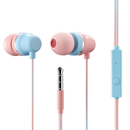 Qiebenav Surround Bass Sound Kopfhörer Telefonzubehör Kabelgebundene Kopfhörer Wasserdicht Stereo Dynamischer Treiber Deep Distortion-free Sport mit Pink Qiebenav Surround Bass Sound Kopfhörer Telefonzubehör Kabelgebundene Kopfhörer Wasserdicht Stereo Dynamischer Treiber Deep Distortion-free Sport mit Pink von Qiebenav