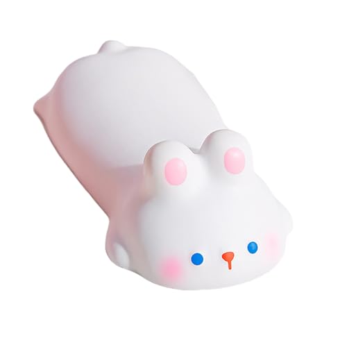 Qiebenav Weiche Handgelenkstütze PC Maus Rest Kompakt Niedlich Tier Ergonomische Schmerzlinderung Rutschfest Katze Schwein Kaninchen Hund Design Tragbar für Leicht Reisefreundlich Weiß von Qiebenav