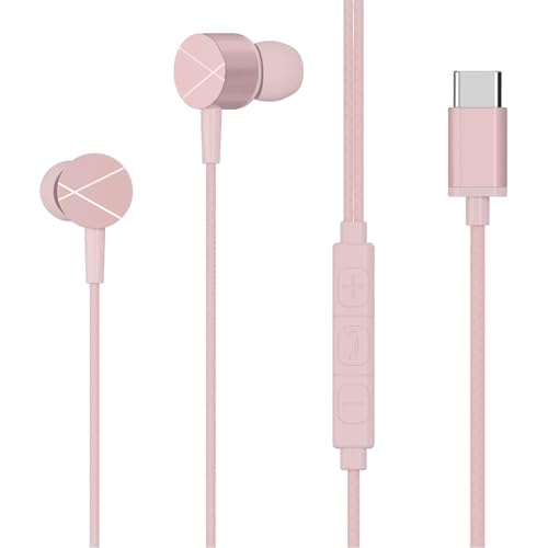 Qiebenav Wired Control Earbud Stereo Earphone In-Ear Bass Wired Headphone with Distortion-free Noise Reduction Line Control Phone Accessories Pink Qiebenav Wired Control Earbud Stereo Earphone In-Ear Bass Wired Headphone with Distortion-free Noise Reduction Line Control Phone Accessories Pink von Qiebenav