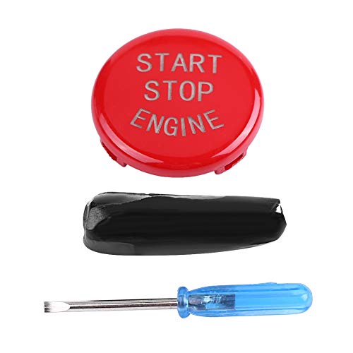 Zündschlossabdeckung für Automotor, Ein Schlüssel Startknopf für E-Scheibe unten(Rot (E-Chassis)) von Qii lu