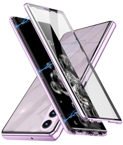 QiiStar 360 Grad Hülle für Samsung Galaxy A55 5G,Handyhülle mit eingebautem Displayschutz Full Cover Case Starke Magnete Metallrahmen Transparent gehärtetes Glas Schutzhülle - Titan Lila QiiStar 360 Grad Hülle für Samsung Galaxy A55 5G,Handyhülle mit eingebautem Displayschutz Full Cover Case Starke Magnete Metallrahmen Transparent gehärtetes Glas Schutzhülle - Titan Lila von QiiStar