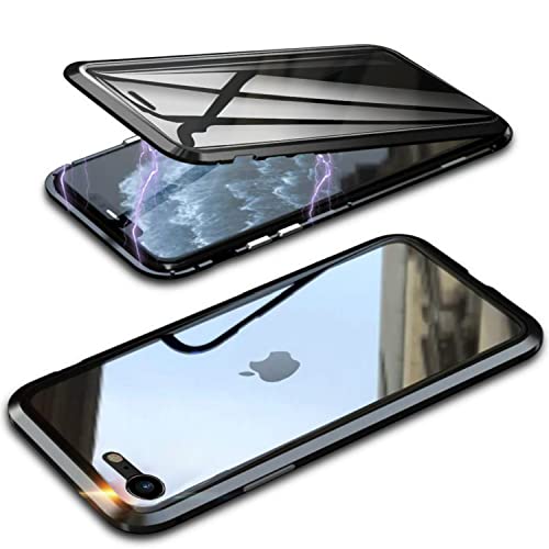 QiiStar Anti Spy Hülle für iPhone SE 2022/2020 iPhone 7/8,Sichtschutz Privacy Case Metallrahmen Rückseite Hartglas 360 Grad Full Cover Clear Magnetisch Ganzkörper Handyhülle,Schwarz QiiStar Anti Spy Hülle für iPhone SE 2022/2020 iPhone 7/8,Sichtschutz Privacy Case Metallrahmen Rückseite Hartglas 360 Grad Full Cover Clear Magnetisch Ganzkörper Handyhülle,Schwarz von QiiStar