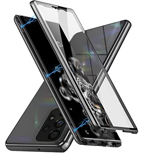 QiiStar Hülle für Samsung Galaxy A53 5G, Hartglas Rück- und Vorderseite, 360 Grad Full Cover Ganzkörper Handyhülle,Magnetischer Metallrahmen Case Ultra Dünn Hülle für Samsung A53 5G,Schwarz QiiStar Hülle für Samsung Galaxy A53 5G, Hartglas Rück- und Vorderseite, 360 Grad Full Cover Ganzkörper Handyhülle,Magnetischer Metallrahmen Case Ultra Dünn Hülle für Samsung A53 5G,Schwarz von QiiStar