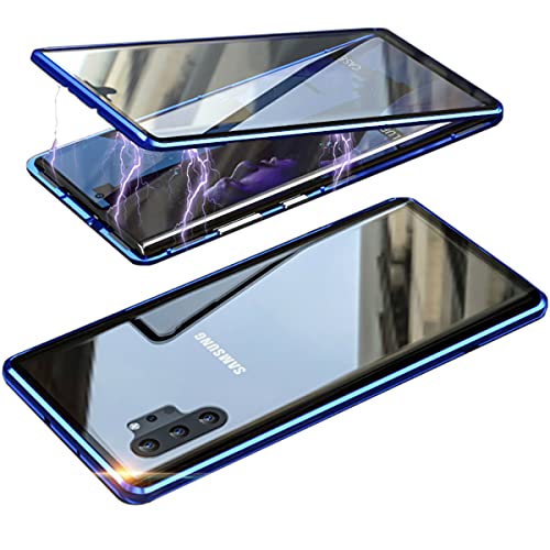 QiiStar Hülle für Samsung Galaxy Note 10 Plus Handyhülle,Magnetische Adsorption Metallrahmen 360 Grad Komplettschutz Hülle Vorne hinten Gehärtetes Glas Schutzhülle Einteiliges Flip Case - Schwarz QiiStar Hülle für Samsung Galaxy Note 10 Plus Handyhülle,Magnetische Adsorption Metallrahmen 360 Grad Komplettschutz Hülle Vorne hinten Gehärtetes Glas Schutzhülle Einteiliges Flip Case - Schwarz von QiiStar