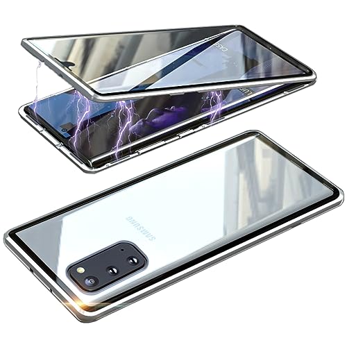 QiiStar Hülle für Samsung Galaxy S20+ Plus Magnetische Handyhülle,Metallrahmen Vorne hinten Gehärtetes Glas Schutzhülle 360 Grad Komplettschutz Full Body Case für Samsung S20 Plus,Silber QiiStar Hülle für Samsung Galaxy S20+ Plus Magnetische Handyhülle,Metallrahmen Vorne hinten Gehärtetes Glas Schutzhülle 360 Grad Komplettschutz Full Body Case für Samsung S20 Plus,Silber von QiiStar
