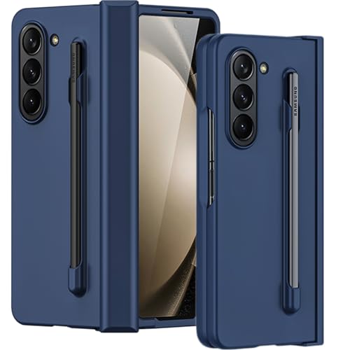 QiiStar Samsung Galaxy Z Fold 5 Hülle mit S Pen Halter und Scharnier Schutz,360 Grad Ganzkörper Stoßfest Handyhülle Integriertem Displayschutz Hart PC Case Cover für Samsung Fold 5 5G,Blau QiiStar Samsung Galaxy Z Fold 5 Hülle mit S Pen Halter und Scharnier Schutz,360 Grad Ganzkörper Stoßfest Handyhülle Integriertem Displayschutz Hart PC Case Cover für Samsung Fold 5 5G,Blau von QiiStar