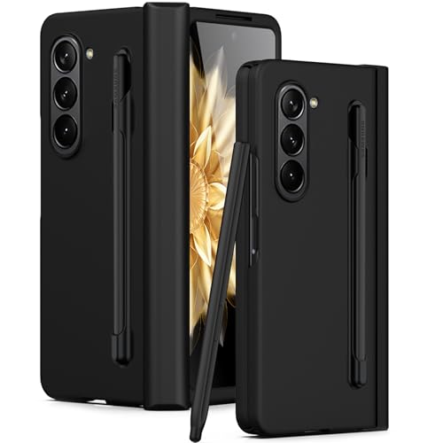 QiiStar Samsung Galaxy Z Fold 5 Hülle mit S Pen Halter und Scharnier Schutz,360 Grad Ganzkörper Stoßfest Handyhülle Integriertem Displayschutz Hart PC Case Cover für Samsung Fold 5 5G,Schwarz QiiStar Samsung Galaxy Z Fold 5 Hülle mit S Pen Halter und Scharnier Schutz,360 Grad Ganzkörper Stoßfest Handyhülle Integriertem Displayschutz Hart PC Case Cover für Samsung Fold 5 5G,Schwarz von QiiStar