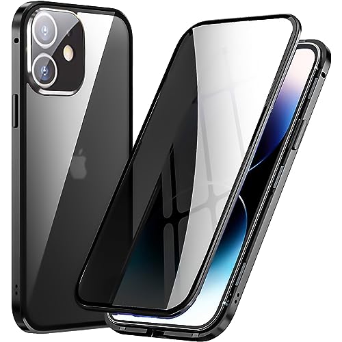 QiiStar Sichtschutz Hülle für iPhone 11 6,1 Zoll,Privacy Case mit Anti Spy Schutzfolie Metallrahmen Gehärtetes Glas 360 Grad Full Cover Ganzkörper Handyhülle mit kameraschutz,Schwarz QiiStar Sichtschutz Hülle für iPhone 11 6,1 Zoll,Privacy Case mit Anti Spy Schutzfolie Metallrahmen Gehärtetes Glas 360 Grad Full Cover Ganzkörper Handyhülle mit kameraschutz,Schwarz von QiiStar