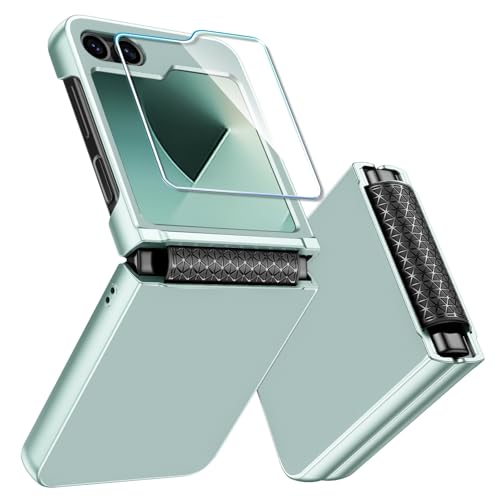 QiiStar for Samsung Galaxy Z Flip 6 Hülle mit Scharnierschutz & Displayschutzfolie Samsung Flip z6 Hard PC Militär Stoßfest Schutzhülle Kratzfest Rugged Cover für Galaxy Z Flip6 5G,Grün QiiStar for Samsung Galaxy Z Flip 6 Hülle mit Scharnierschutz & Displayschutzfolie Samsung Flip z6 Hard PC Militär Stoßfest Schutzhülle Kratzfest Rugged Cover für Galaxy Z Flip6 5G,Grün von QiiStar