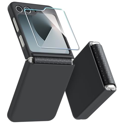 QiiStar for Samsung Galaxy Z Flip 6 Hülle mit Scharnierschutz & Displayschutzfolie Samsung Flip z6 Hard PC Militär Stoßfest Schutzhülle Kratzfest Rugged Cover für Galaxy Z Flip6 5G,Schwarz QiiStar for Samsung Galaxy Z Flip 6 Hülle mit Scharnierschutz & Displayschutzfolie Samsung Flip z6 Hard PC Militär Stoßfest Schutzhülle Kratzfest Rugged Cover für Galaxy Z Flip6 5G,Schwarz von QiiStar