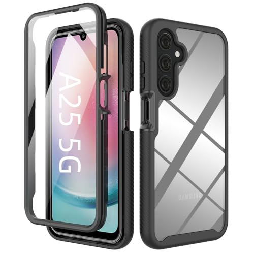 QiiStar für Samsung Galaxy A25 Hülle,360 Grad Handyhülle mit Eingebautem Displayschutz, Stoßfest Schutz Robust Bumper Cover Case Ganzkörper Hülle für Samsung Galaxy A 25 5G - Schwarz QiiStar für Samsung Galaxy A25 Hülle,360 Grad Handyhülle mit Eingebautem Displayschutz, Stoßfest Schutz Robust Bumper Cover Case Ganzkörper Hülle für Samsung Galaxy A 25 5G - Schwarz von QiiStar