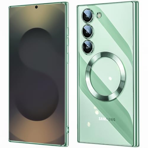QiiStar für Samsung Galaxy S25 Hülle für Mag-Safe, TPU Weiche Silikon Schutzhülle Samsung S 25 5G Handyhülle Mit Integrierter Kameraschutz - Green QiiStar für Samsung Galaxy S25 Hülle für Mag-Safe, TPU Weiche Silikon Schutzhülle Samsung S 25 5G Handyhülle Mit Integrierter Kameraschutz - Green von QiiStar