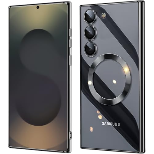 QiiStar für Samsung Galaxy S25 Plus Hülle für Mag-Safe, TPU Weiche Silikon Schutzhülle Samsung S 25 Plus 5G Handyhülle Mit Integrierter Kameraschutz - Black QiiStar für Samsung Galaxy S25 Plus Hülle für Mag-Safe, TPU Weiche Silikon Schutzhülle Samsung S 25 Plus 5G Handyhülle Mit Integrierter Kameraschutz - Black von QiiStar