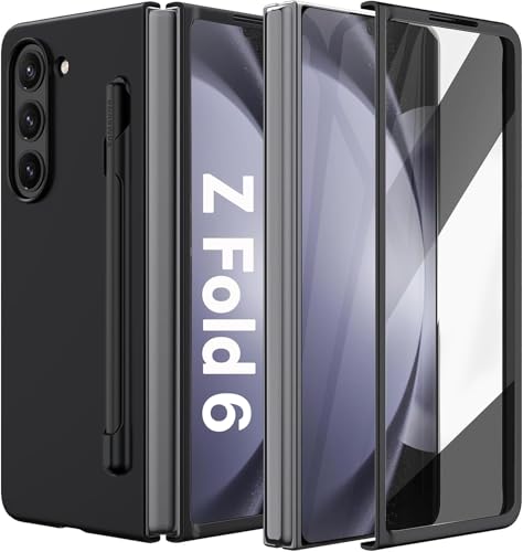 QiiStar für Samsung Galaxy Z fold 6 Hülle mit S Pen Halter & Schutzfolie, Galaxy Z fold6 Handyhülle Hart PC Stoßfeste 360 Full Cover Case Schutzhülle für Samsung Fold 6 5G, Schwarz QiiStar für Samsung Galaxy Z fold 6 Hülle mit S Pen Halter & Schutzfolie, Galaxy Z fold6 Handyhülle Hart PC Stoßfeste 360 Full Cover Case Schutzhülle für Samsung Fold 6 5G, Schwarz von QiiStar