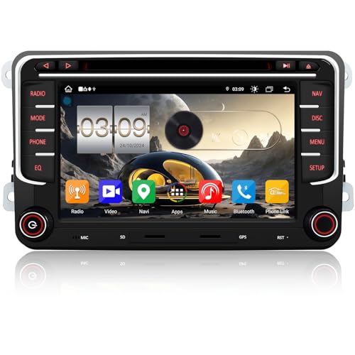 QIIKEN Android 13 Autoradio mit Navi für VW T5 Golf 5 6 Polo Sharan Seat Passat Tiguän, Doppel din Radio 7" IPS Bildschirm Mediareceiver 4G+64G mit CarPlay Android Auto Bluetooth PDC RDS CD Kamera QIIKEN Android 13 Autoradio mit Navi für VW T5 Golf 5 6 Polo Sharan Seat Passat Tiguän, Doppel din Radio 7" IPS Bildschirm Mediareceiver 4G+64G mit CarPlay Android Auto Bluetooth PDC RDS CD Kamera von Qiiken
