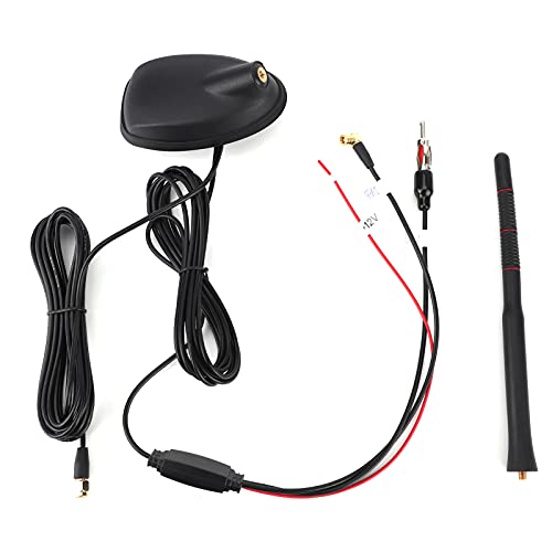 Autoantenne, Qiilu Autoantenne, DAB + GPS + FM Antenne Aktiv Verstärkte Dachterrasse Wasserdicht Staubdicht Universal von Qiilu