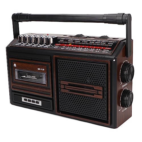 Kassettenspieler, Retro-Boombox, Kassettenspieler, AM/FM/SW1/SW2-Radio, Tragbare -Boombox, Unterstützt Speicherkarte, USB und Kassette mit Kopfhöreranschluss, Großer Kassettenspieler, Retro-Boombox, Kassettenspieler, AM/FM/SW1/SW2-Radio, Tragbare -Boombox, Unterstützt Speicherkarte, USB und Kassette mit Kopfhöreranschluss, Großer von Qiilu