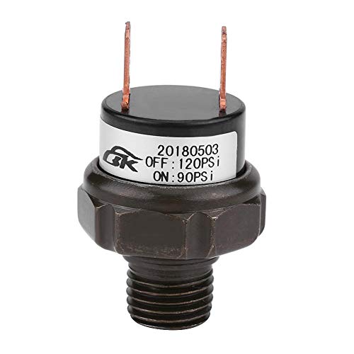 Luft-druckschalter 90-120 PSI 12V Universal Qiilu Druckschalter für Luftkompressoren Tankbefestigung 1/4"NPT-Gewinde von Qiilu