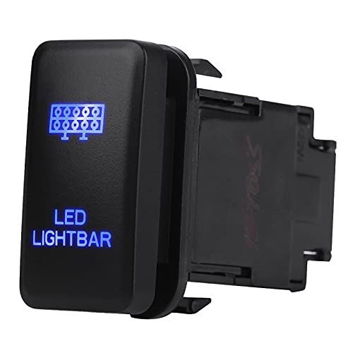 Qiilu Automatischer Auto Wippschalter 12V blau LED für LED-Lichtleiste für Toyota Hilux Landcruiser K3m585 von Qiilu