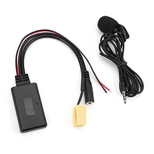 Qiilu Car Audio Adapter, Bluetooth 5.0 AUX Kabeladapter mit Mikrofon Freisprecheinrichtung Ersatz für FIAT 500/Grande Punto/Qubo/Fiorino von Qiilu