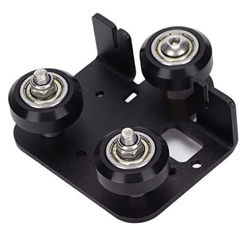 Qiilu Ender 3 V2 Backplate Ender 3 Back Support Plate Black Metal Back Support Plate Black Metal 3D Printer Extruder Back Support Plate with Pulley for Ender3 V2 von Qiilu