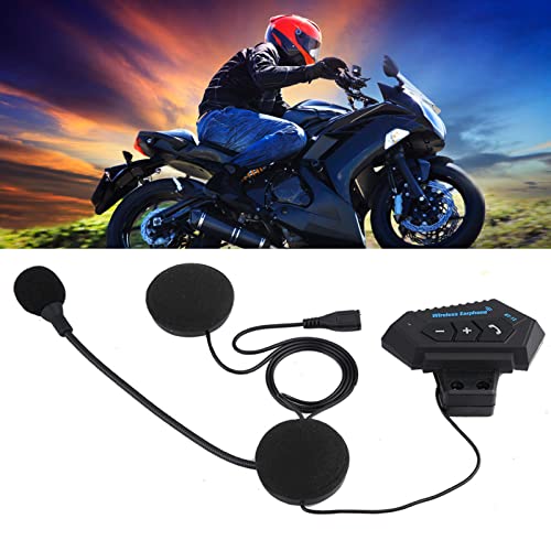 Qiilu Helm BT Headset, 1 Paar Motorradhelm BT Headset Kopfhörer Lautsprecher unterstützen Freisprechen von Qiilu