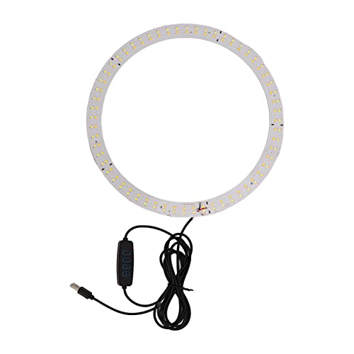 Qiilu LED-Ring-Lichtdocht 3200-6500K Circle LED-Lichtdocht 25 cm 10 Helligkeit 3 ​​Farbtemperatur mit USB-Stromanschluss von Qiilu