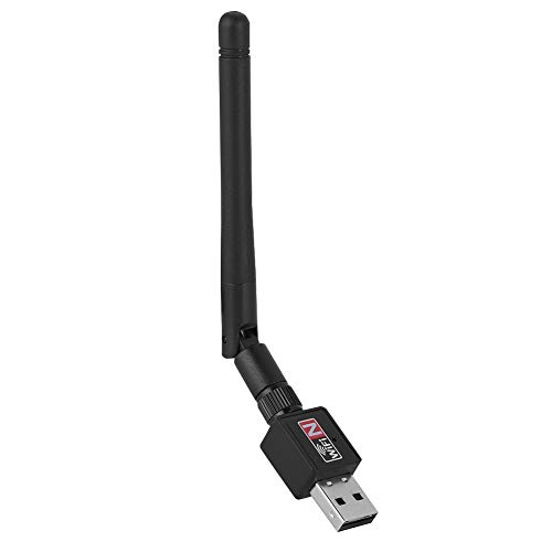 Qiilu USB2.0-Netzwerkadapter, 2,4 GHz, 300 Mbit/s, Netzwerk-WiFi-Kartenadapter für 2000/XP/Vista/7/8/10/, Unterstützt 802.11b/g/n, 300 Mbit/s Netzwerk-WiFi-Kartenadapter für Wi von Qiilu