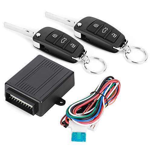 Schlüssellose Zentralverriegelung, Qiilu Universal Car Alarm System, 3 Tasten Keyless Zentralverriegelung Fernbedienung Kit (Schwarz) von Qiilu