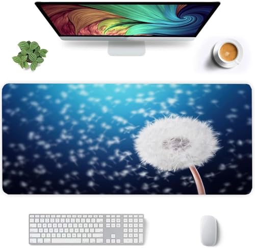 Gaming Mauspad 1000x500x2mm - XXL Mousepad - rutschfeste Gummiunterseite - Tastatur Tischunterlage Large Size - Verbessert Präzision und Geschwindigkeit - Weißer Löwenzahn Gaming Mauspad 1000x500x2mm - XXL Mousepad - rutschfeste Gummiunterseite - Tastatur Tischunterlage Large Size - Verbessert Präzision und Geschwindigkeit - Weißer Löwenzahn von Qijinn