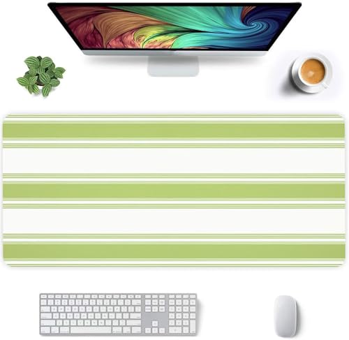 Gaming Mauspad 1200x600x3mm - XXL Mousepad - rutschfeste Gummiunterseite - Tastatur Tischunterlage Large Size - Verbessert Präzision und Geschwindigkeit - Grüne Streifen Gaming Mauspad 1200x600x3mm - XXL Mousepad - rutschfeste Gummiunterseite - Tastatur Tischunterlage Large Size - Verbessert Präzision und Geschwindigkeit - Grüne Streifen von Qijinn