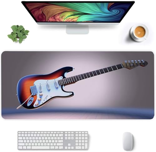 Gaming Mauspad 1600x800x2mm - XXL Mousepad - rutschfeste Gummiunterseite - Tastatur Tischunterlage Large Size - Verbessert Präzision und Geschwindigkeit - Gitarrenmusik Gaming Mauspad 1600x800x2mm - XXL Mousepad - rutschfeste Gummiunterseite - Tastatur Tischunterlage Large Size - Verbessert Präzision und Geschwindigkeit - Gitarrenmusik von Qijinn